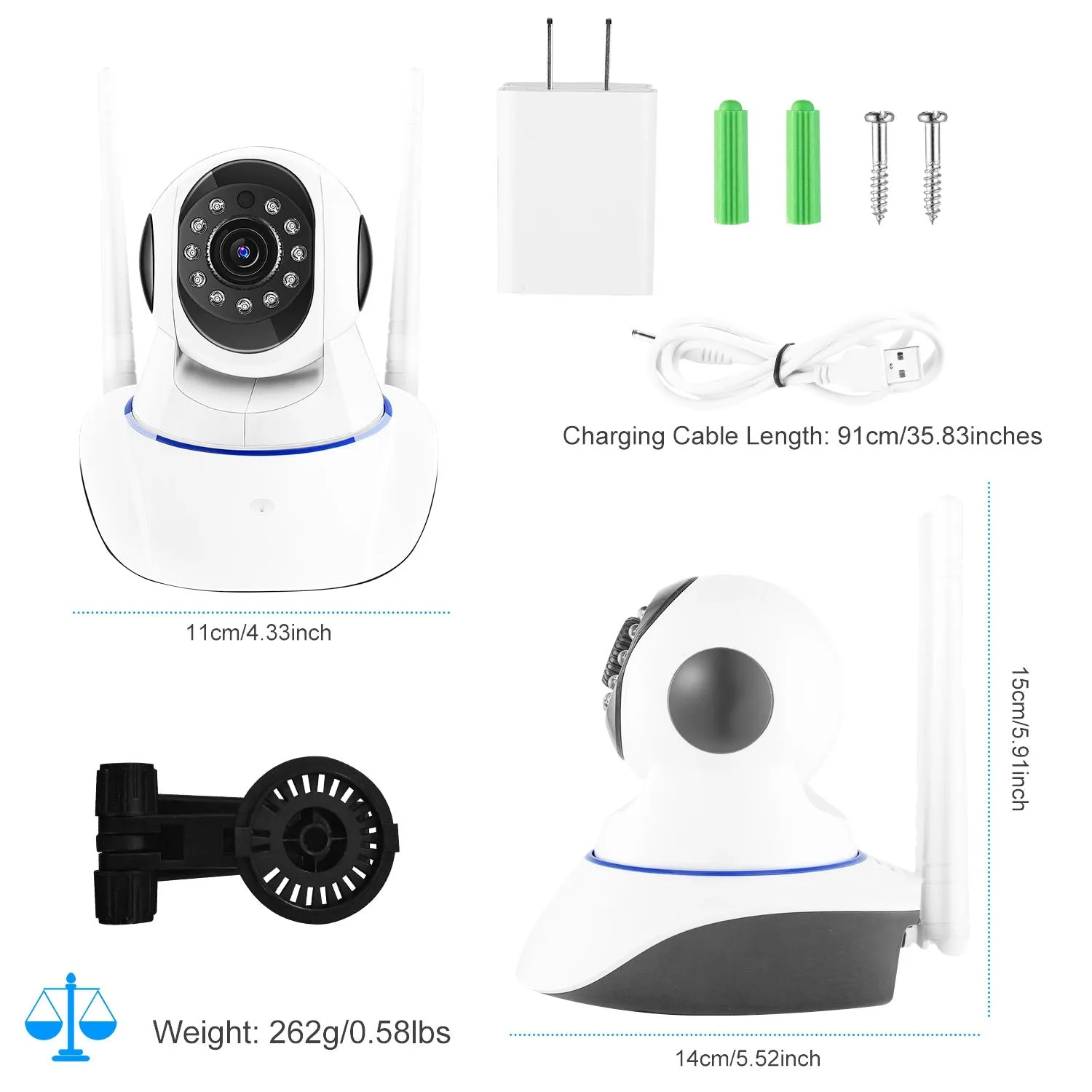 1080P WiFi IP Camera Motion Detection IR Night Vision Camcorder
