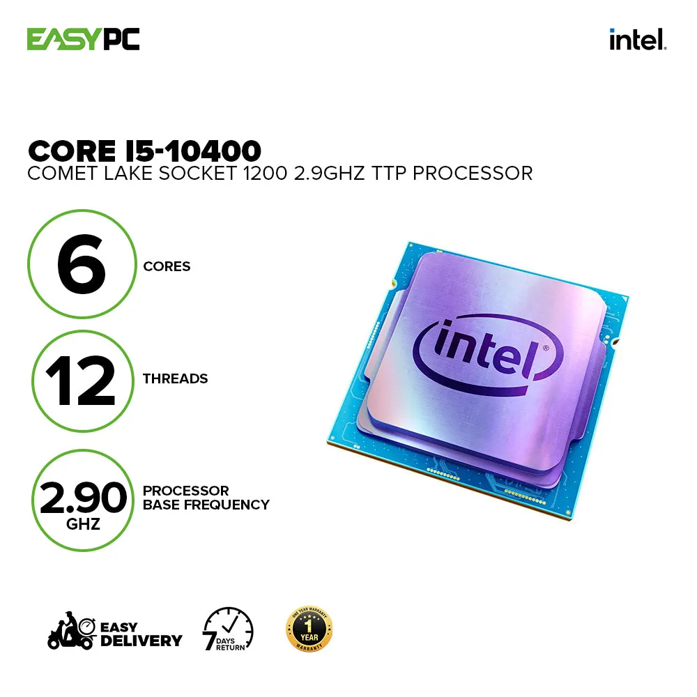 10th Generation Intel Core I5-10400 1200 2.9GHz CPU - No Box