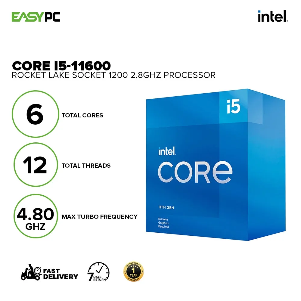 11th Generation Intel Core i5-11600 1200 2.8GHz CPU