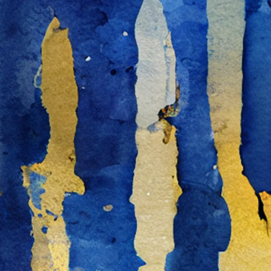 4 Quls-Modern ISLAMIC HOME DÉCOR-Blue Gold White and Gray-Thuluth-Giclée Fine Art Print