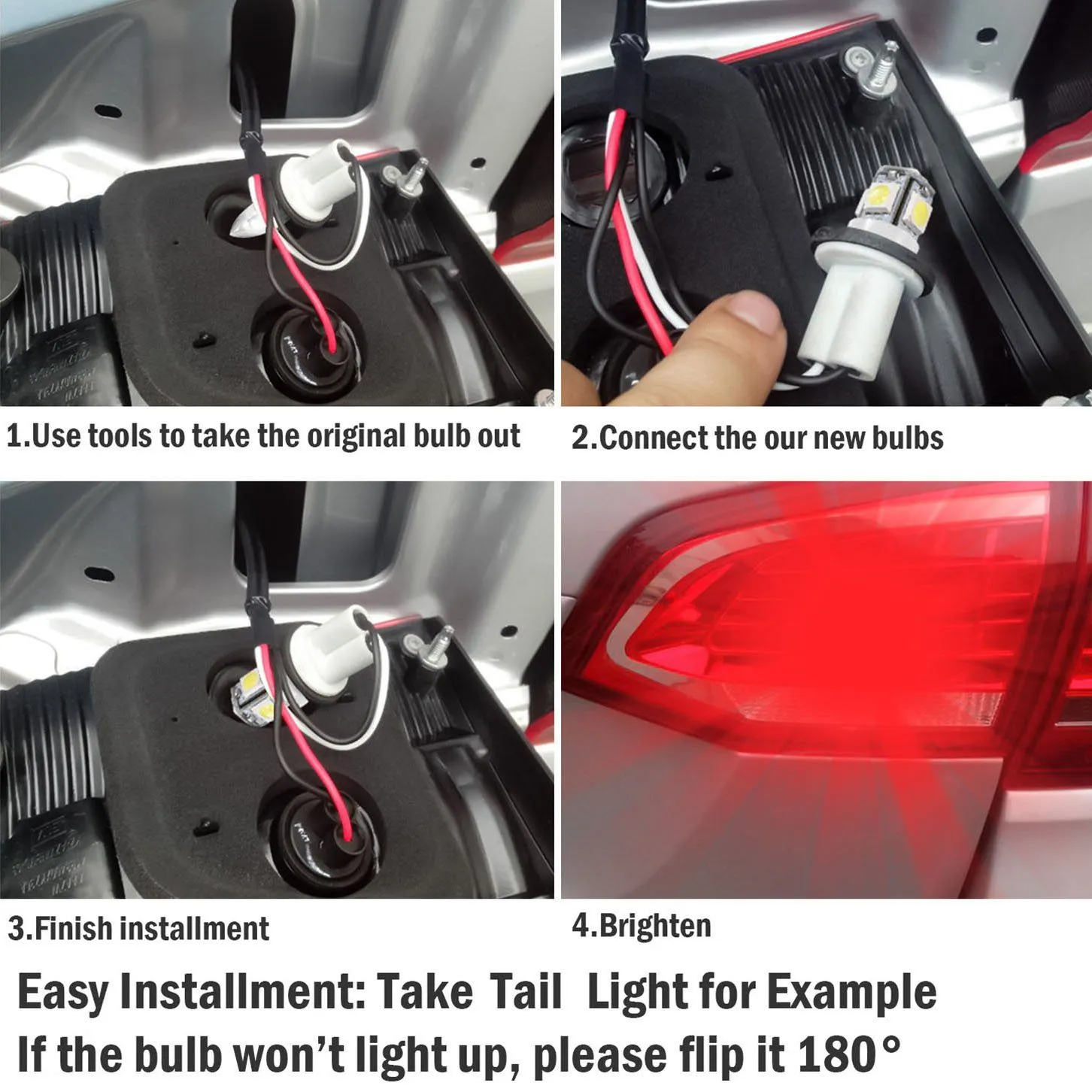 50-Piece: LED Car Light Bulbs