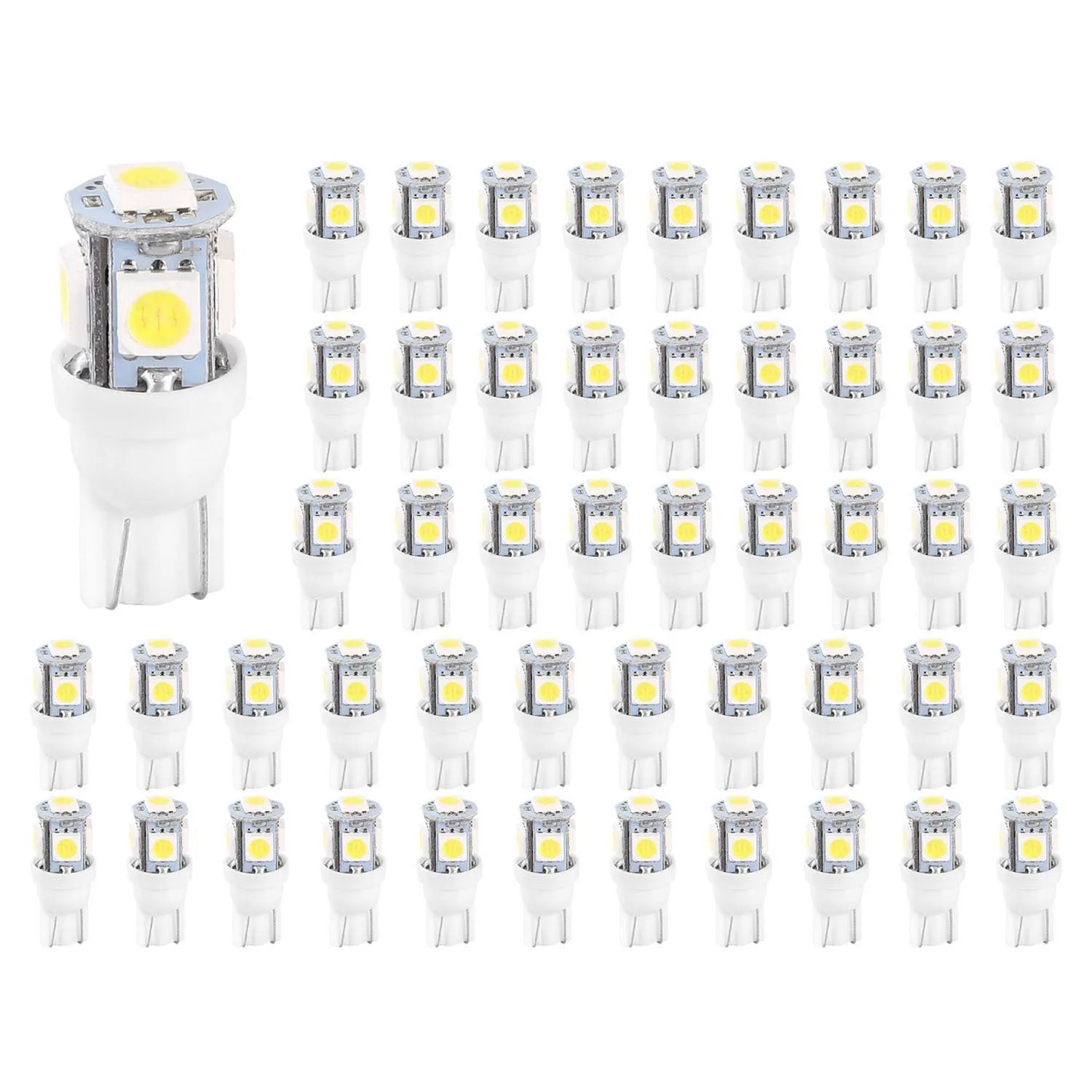 50-Piece: LED Car Light Bulbs