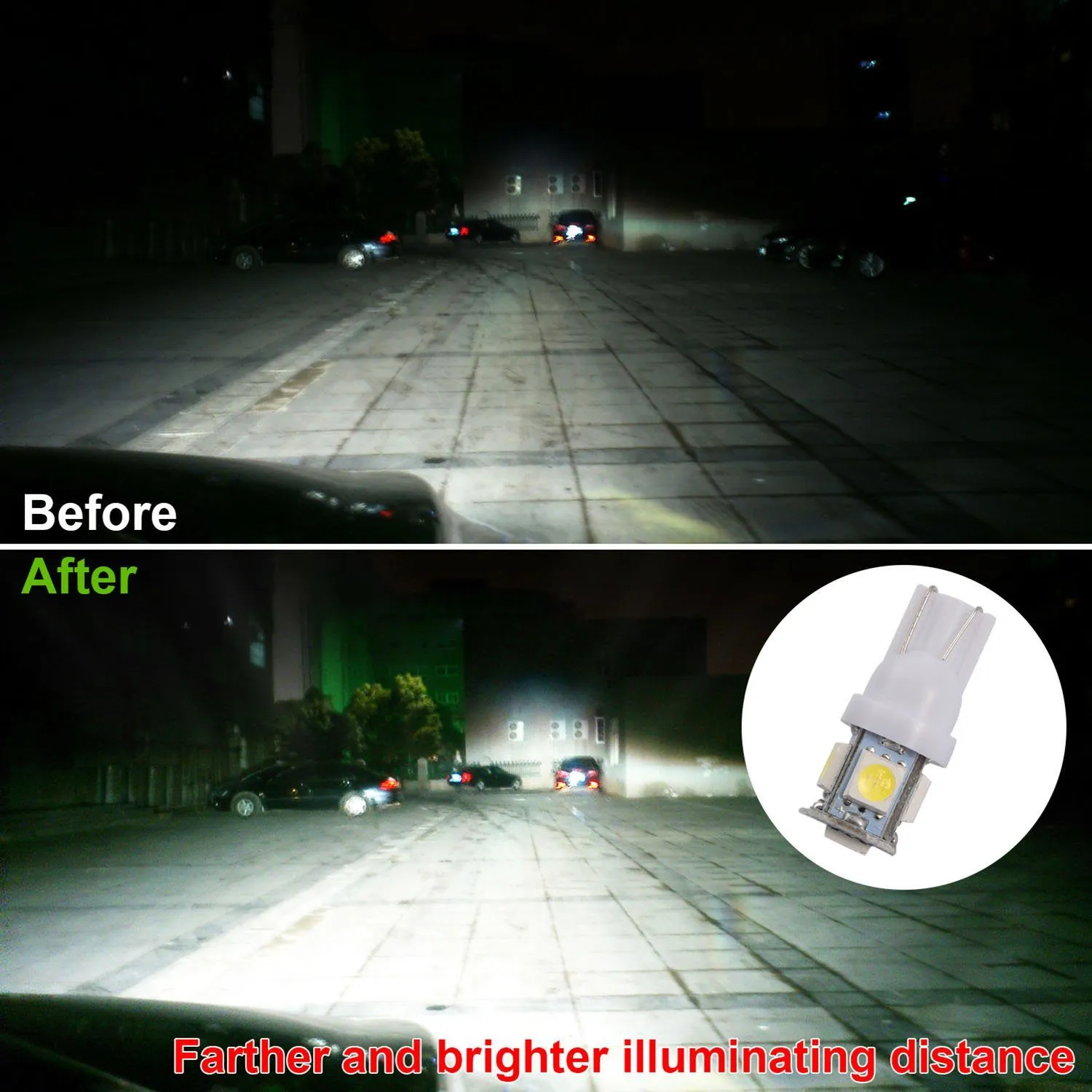 50-Piece: LED Car Light Bulbs