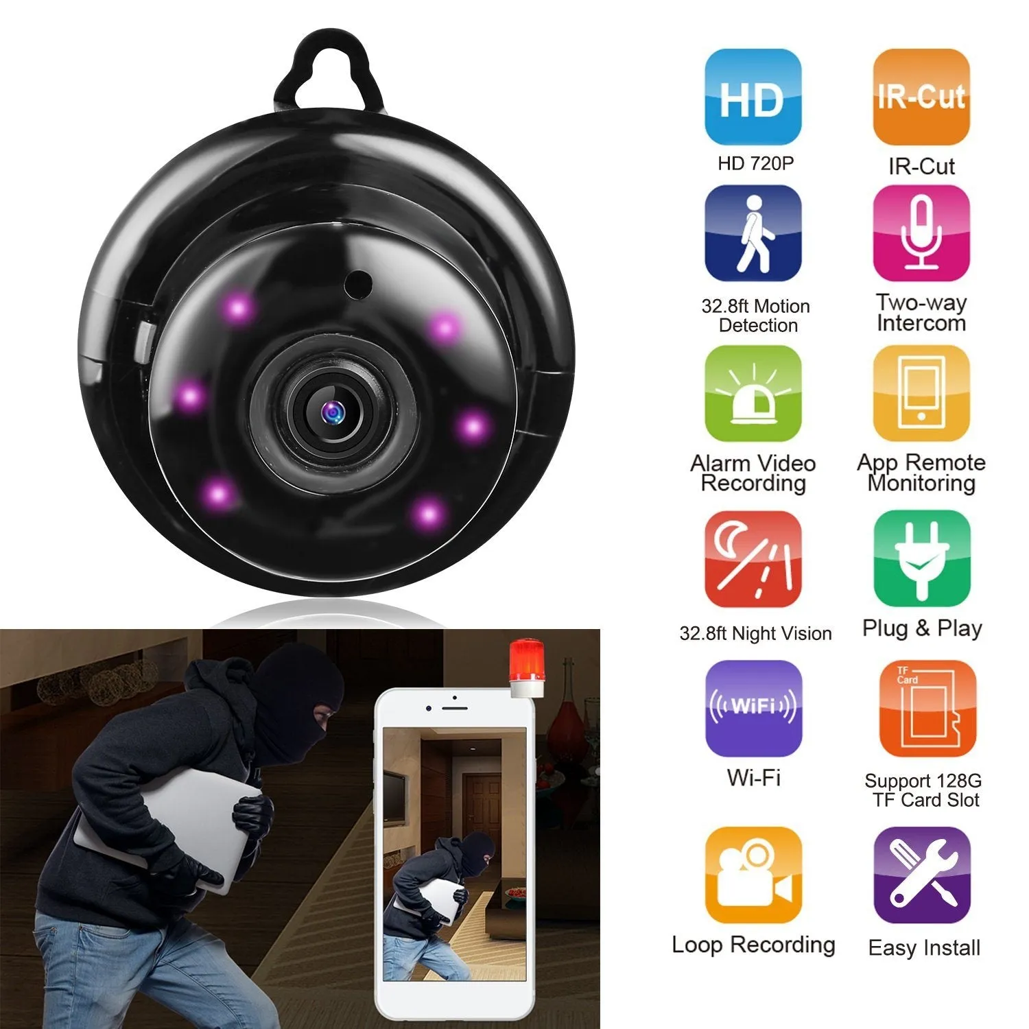 720 WIFI IP Camera Motion Detection