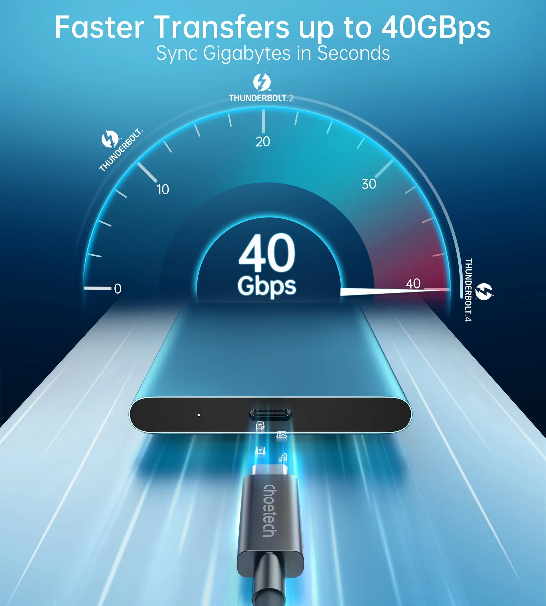 A3010 Choetech Thunderbolt 4 Cable (2.6ft)