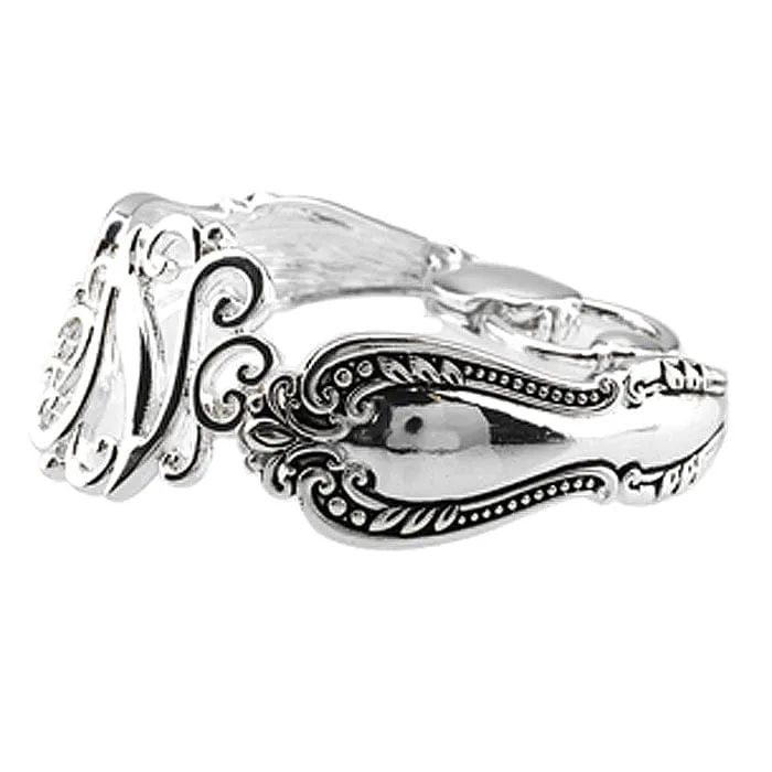 AB8123H-NAS   Initial "N" Spoon Magnetic Bracelet