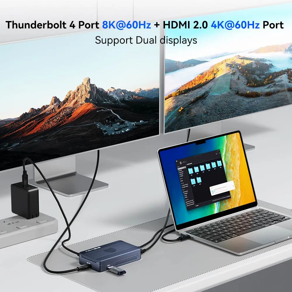 Acasis 40Gbps Thunderbolt 3 M.2 NVMe 2 Bay RAID SSD Enclosure