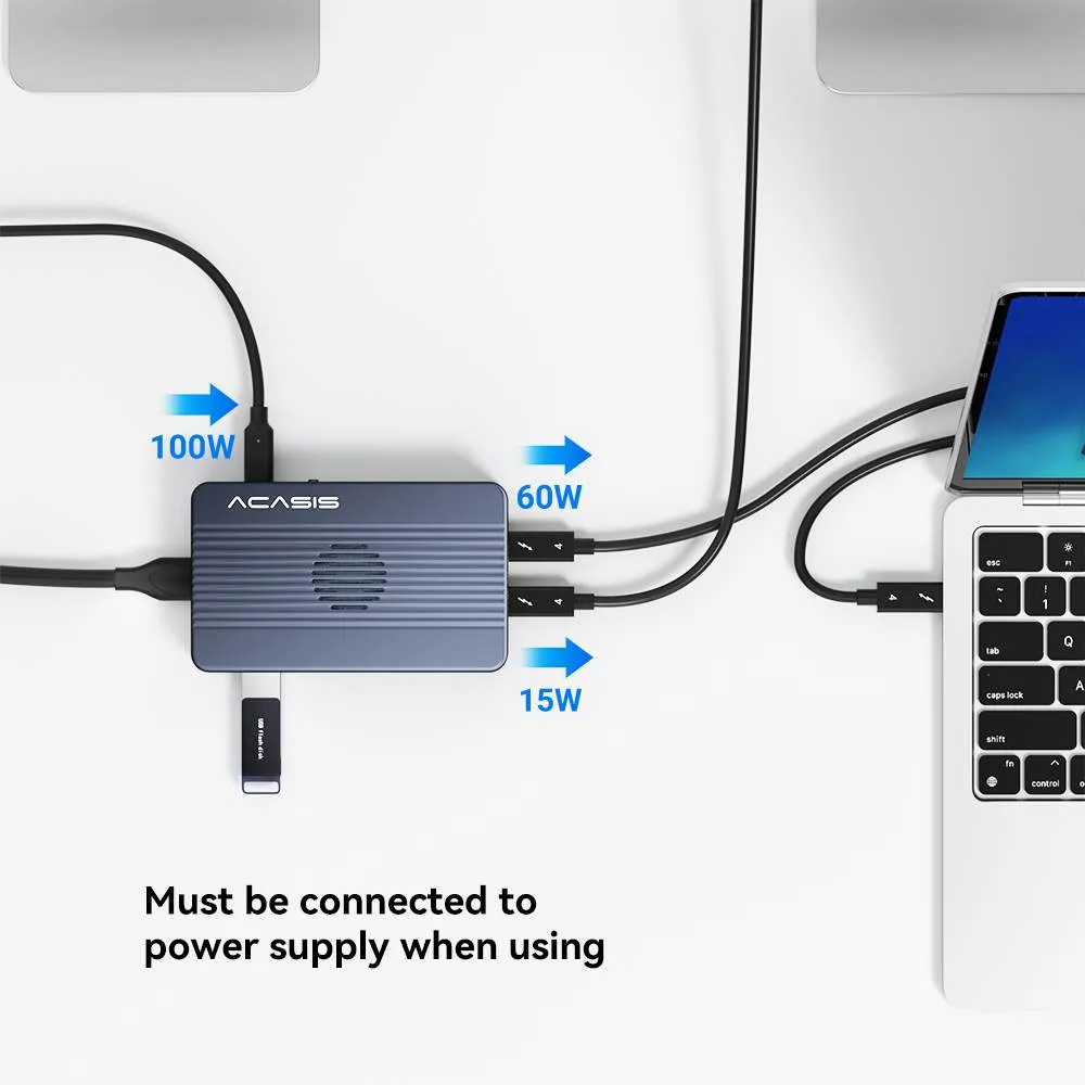 Acasis 40Gbps Thunderbolt 3 M.2 NVMe 2 Bay RAID SSD Enclosure
