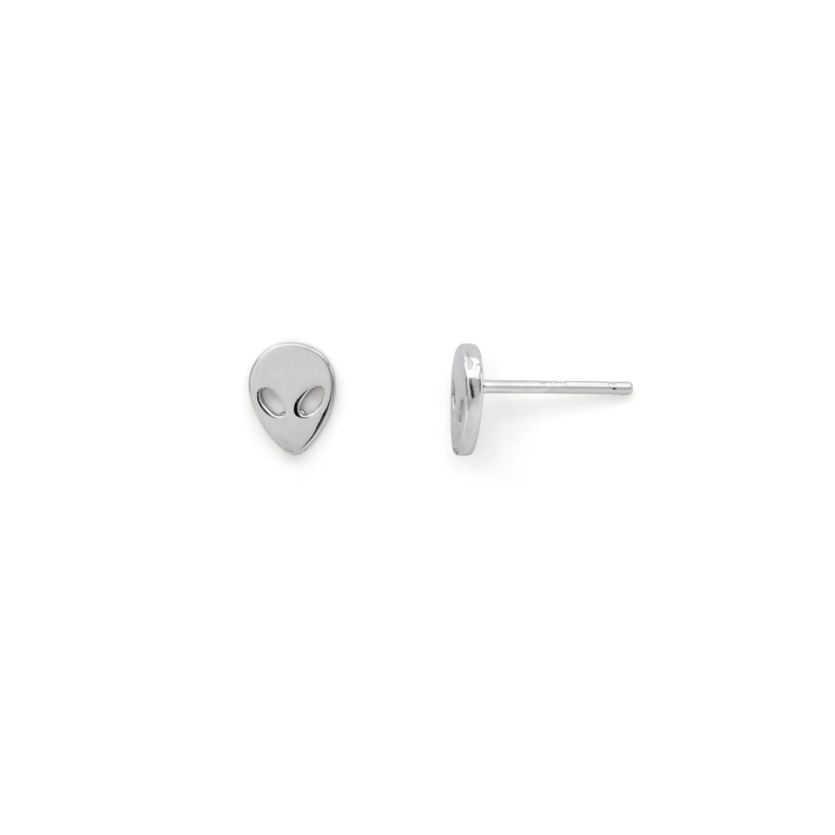 Alien stud earrings (gold or silver)
