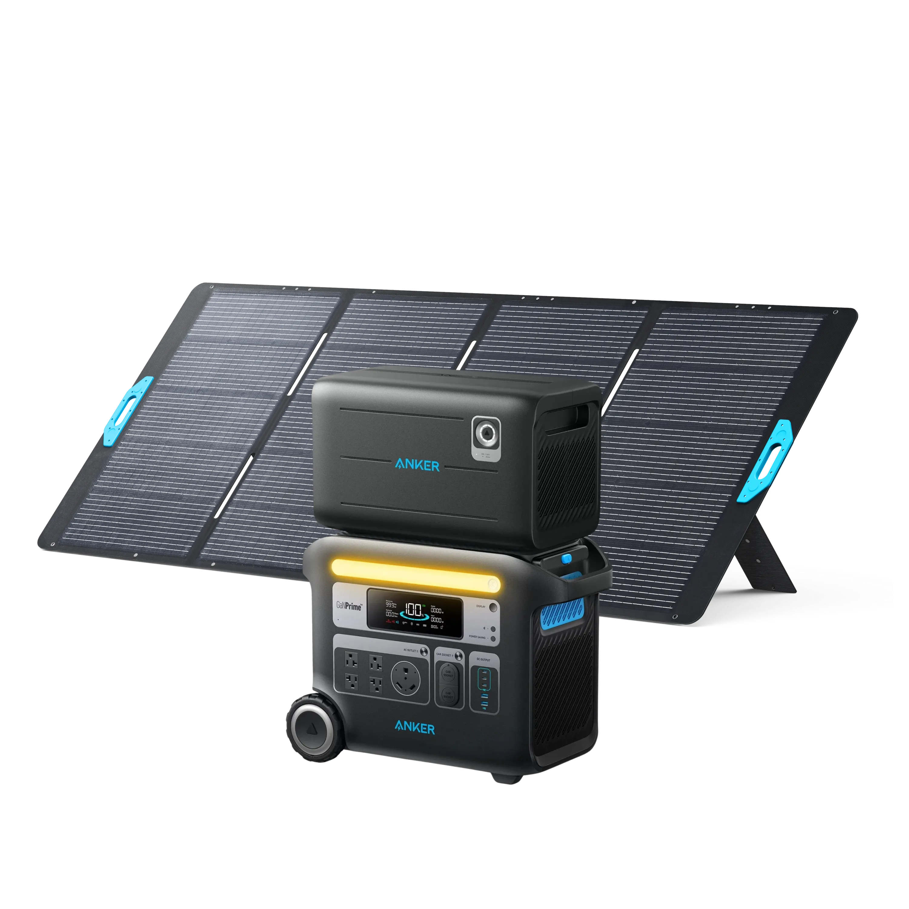 Anker SOLIX F2000 Solar Generator   Expansion Battery   400W Solar Panel - NEW