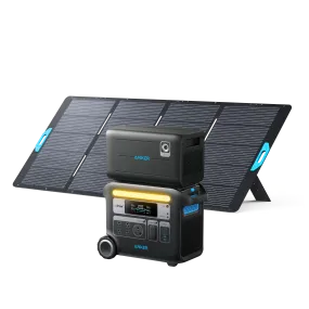 Anker SOLIX F2000 Solar Generator   Expansion Battery   400W Solar Panel - NEW