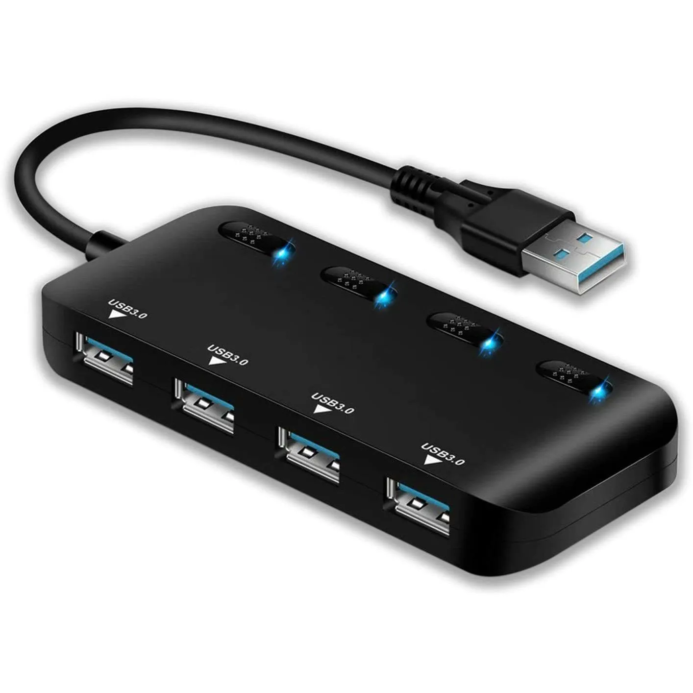 APANAGE 4-Port Powered USB 3.0 Hub Splitter