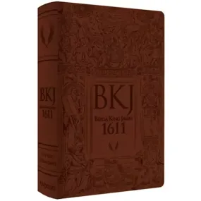 Bíblia King James 1611 | Letra Ultragigante | Capa Luxo Marrom