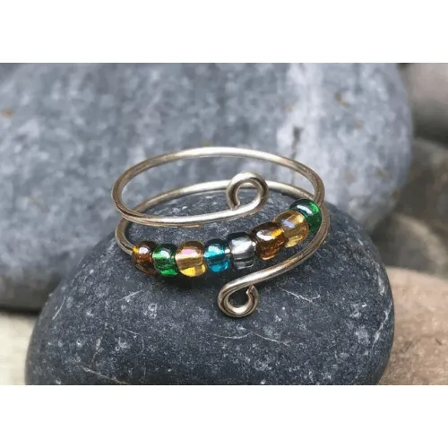 Beaded Anxiety Relief Fidget Ring