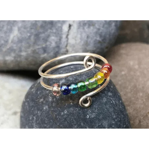 Beaded Anxiety Relief Fidget Ring