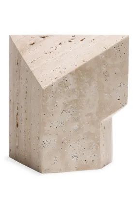 Beige Travertine Faceted Marble | Liang & Eimil Arya