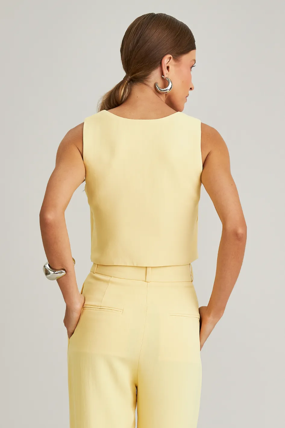 Blusa de Alfaiataria Amarela Cleo
