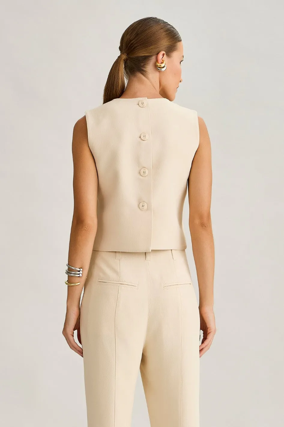Blusa de Alfaiataria Areia Madalena