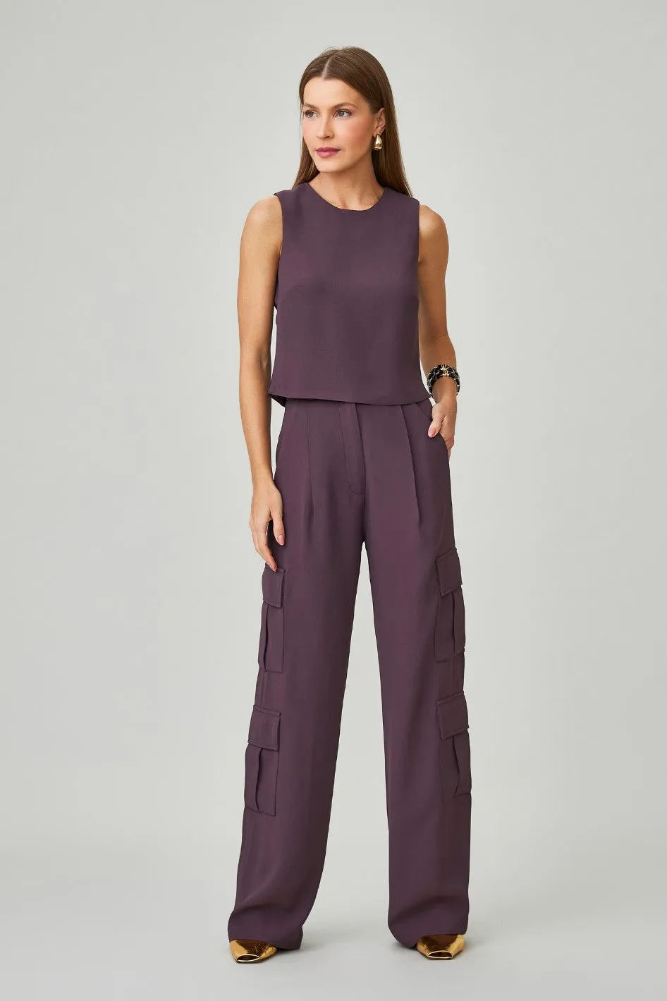 Blusa de Alfaiataria Beringela New Jade