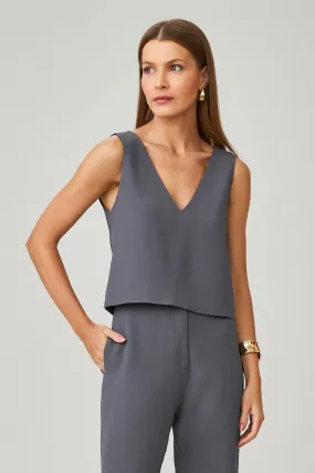 Blusa de Alfaiataria Cinza Chumbo Selena