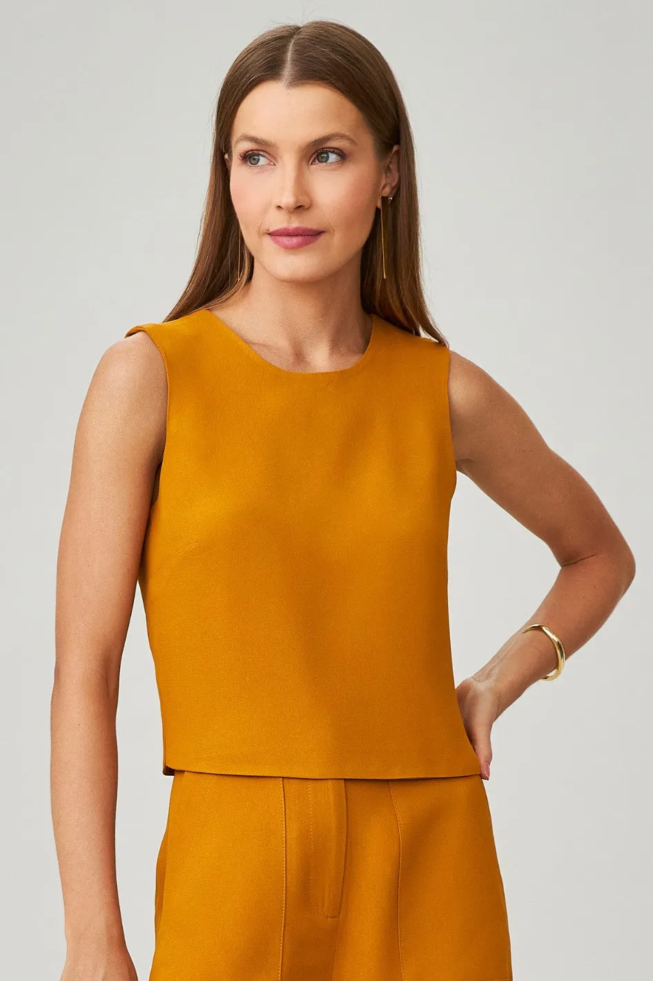 Blusa de Alfaiataria Curry New Jade