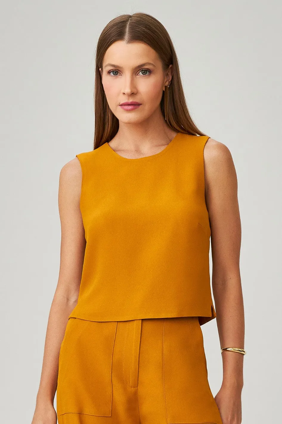 Blusa de Alfaiataria Curry New Jade