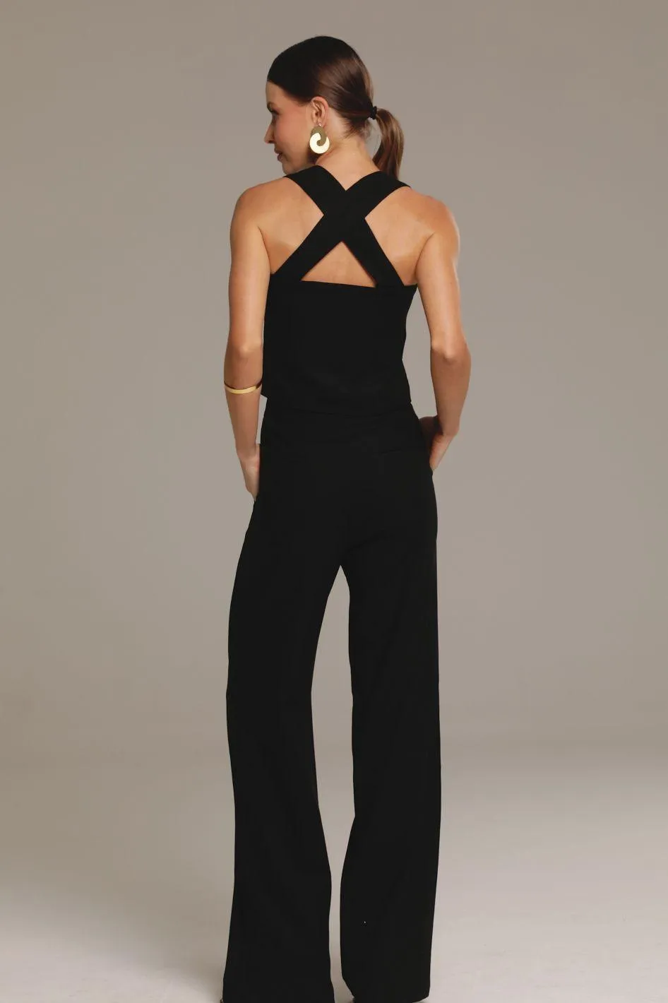 Blusa de Linho Preto Bianca