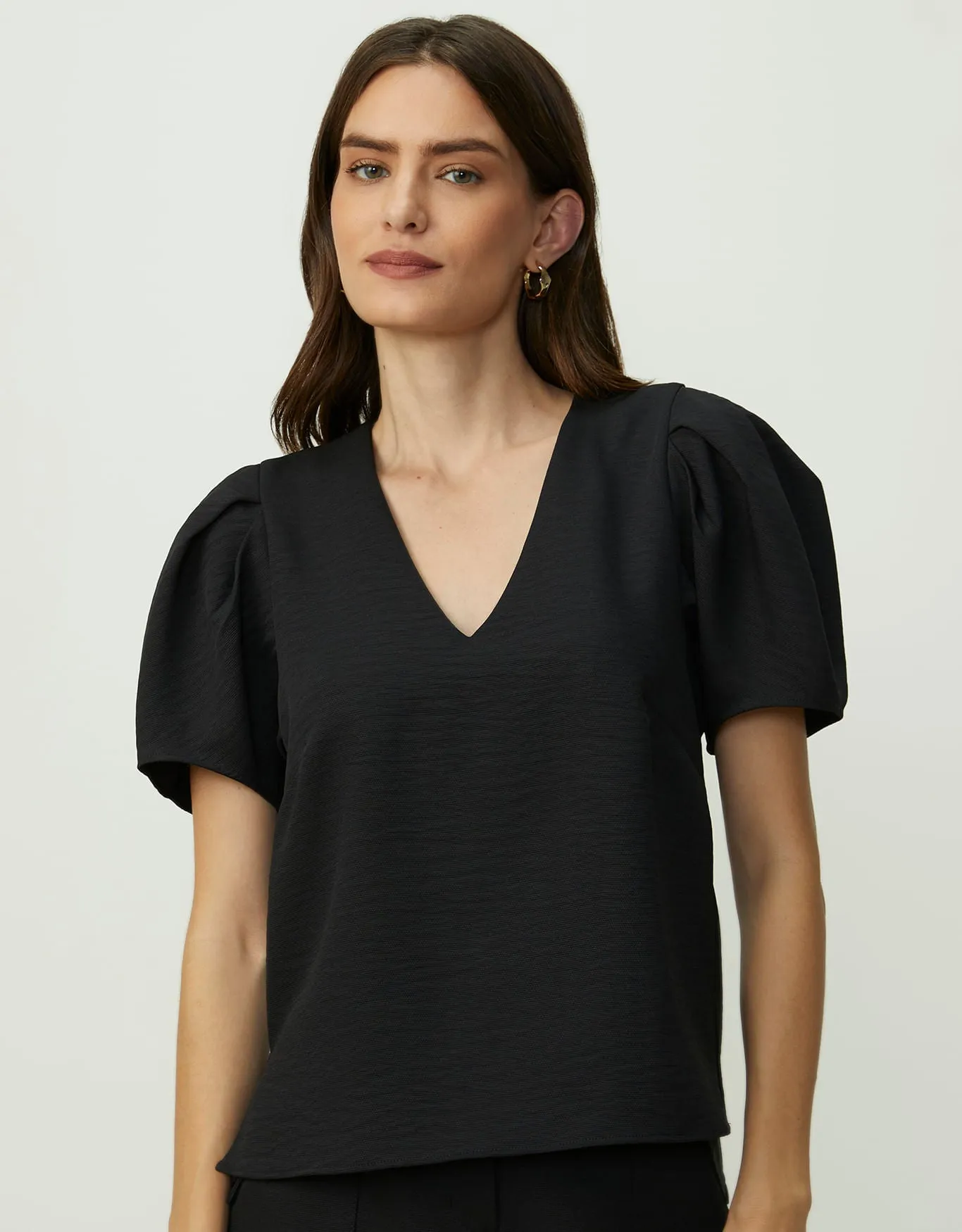Blusa decote v Shoulder