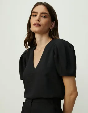 Blusa decote v Shoulder
