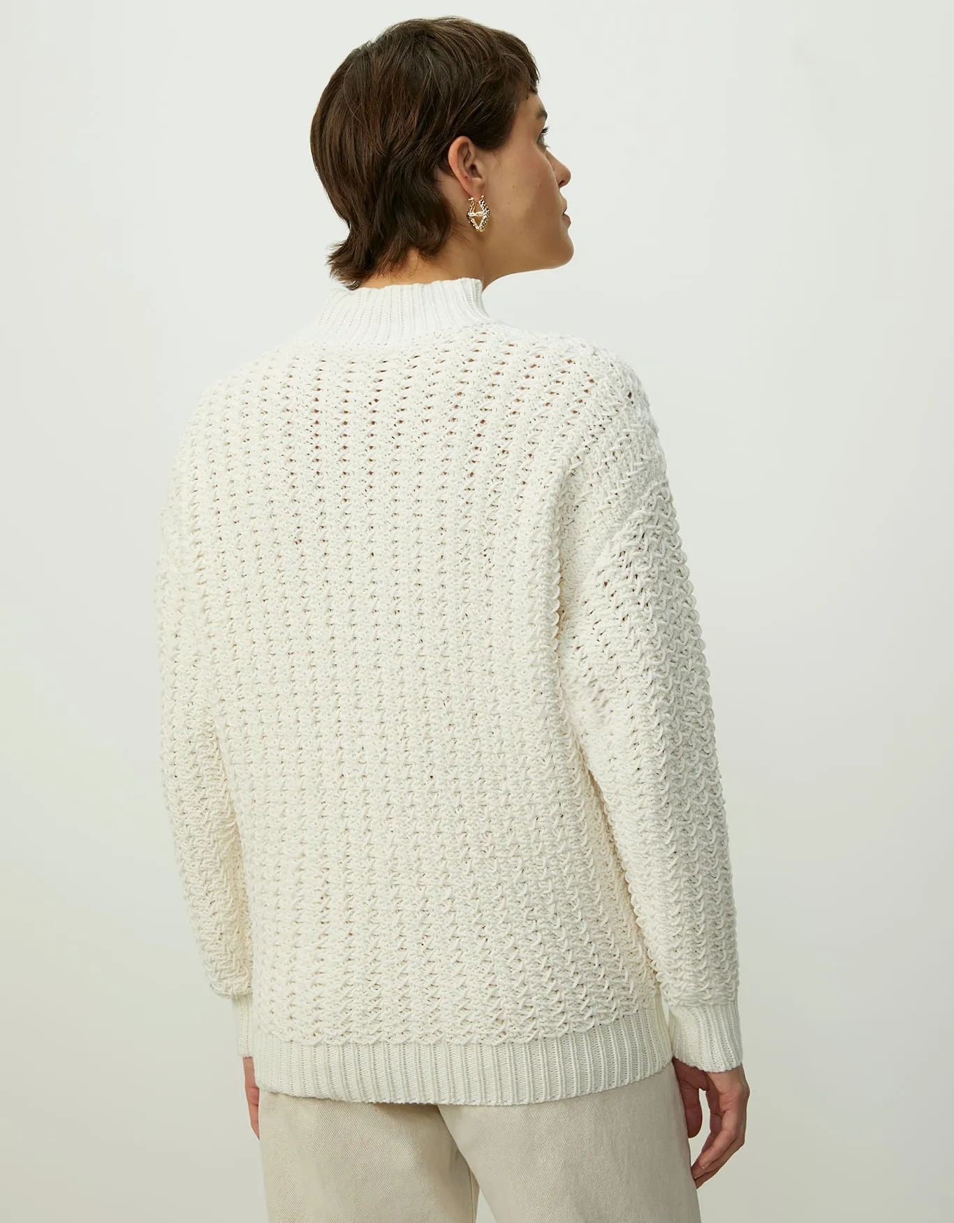 Blusa tricot mix de fios Shoulder