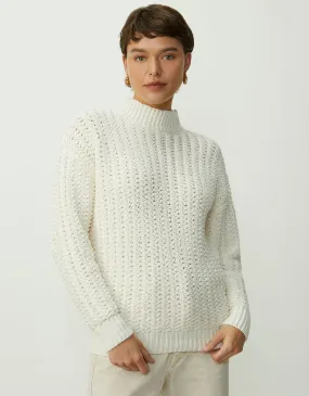 Blusa tricot mix de fios Shoulder