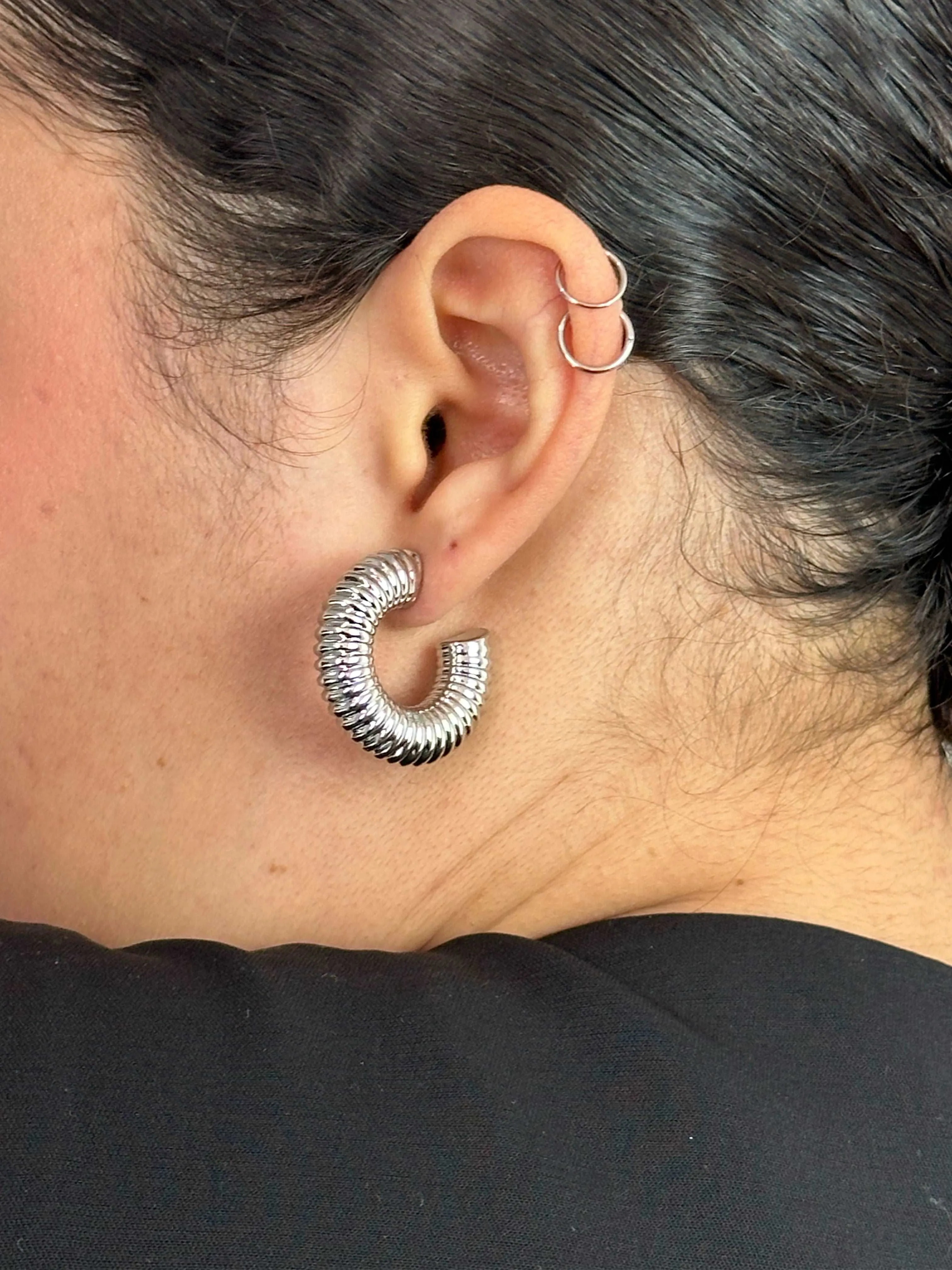 Brinco Lua Argola Mola