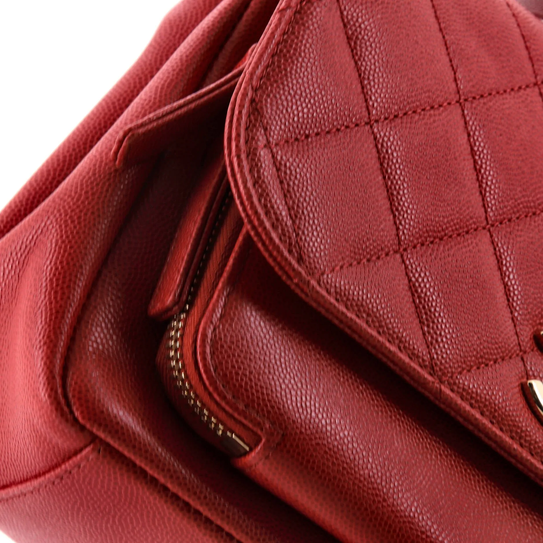 Business Affinity Flap Bag Quilted Caviar Small