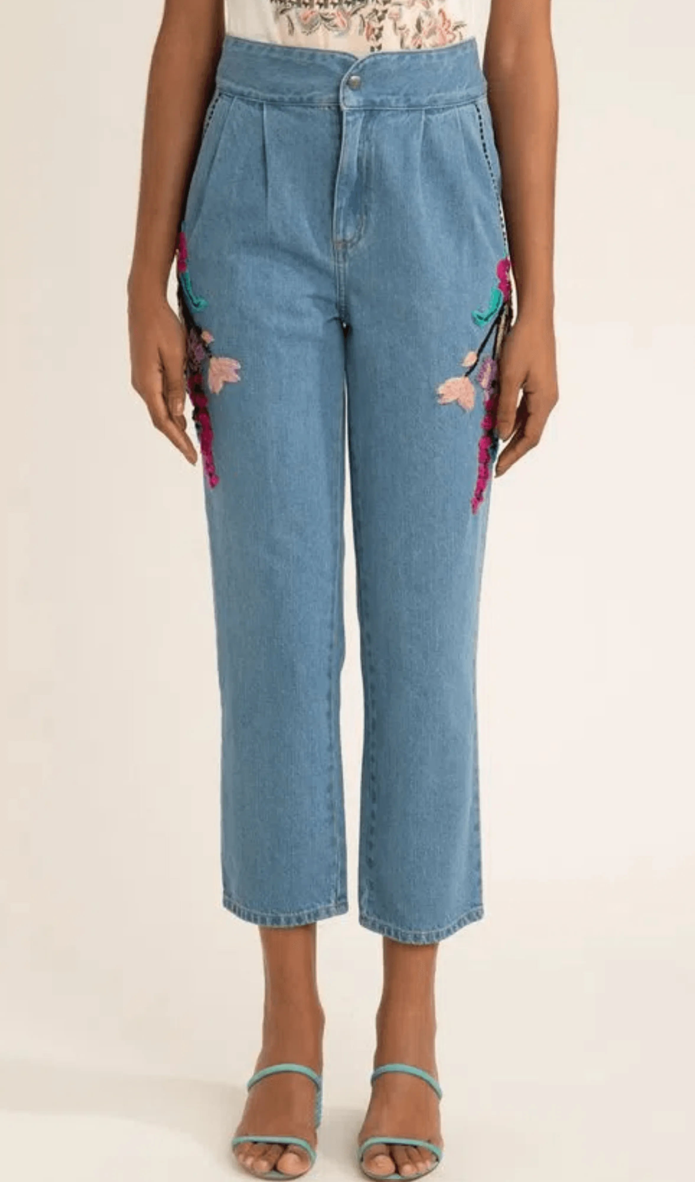 Calça Bordado Upscale Denim Patbo