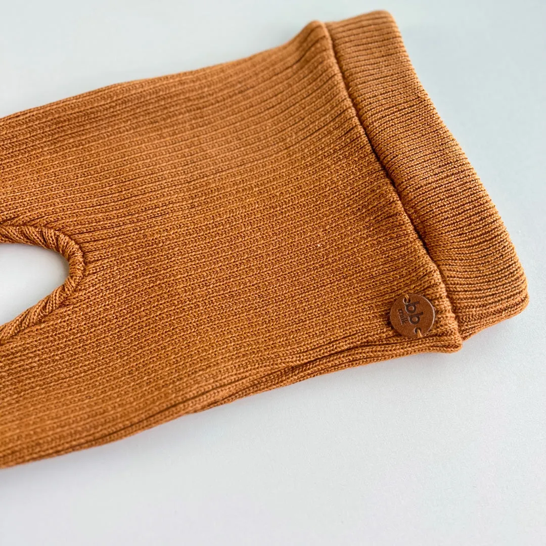 Calça Canelada Tricot - Caramelo