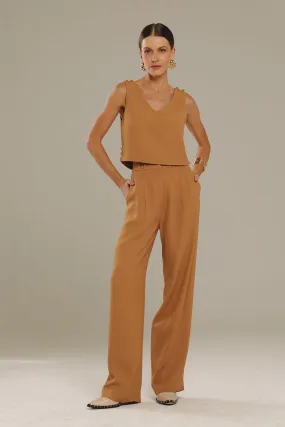 Calça de Alfaiataria Caramelo Luiza