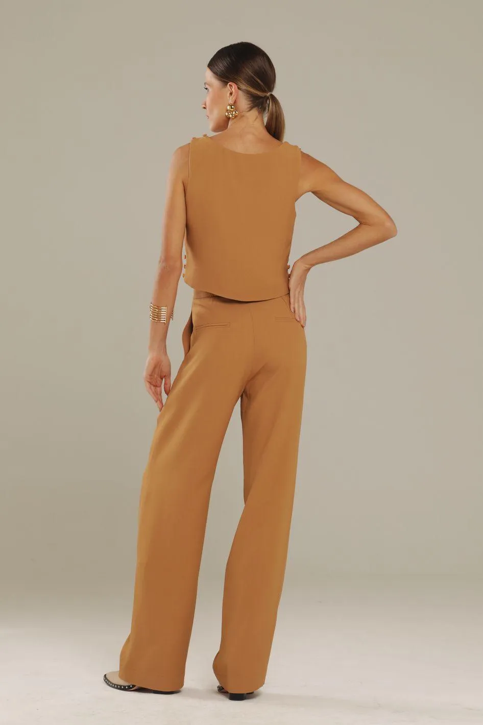 Calça de Alfaiataria Caramelo Luiza