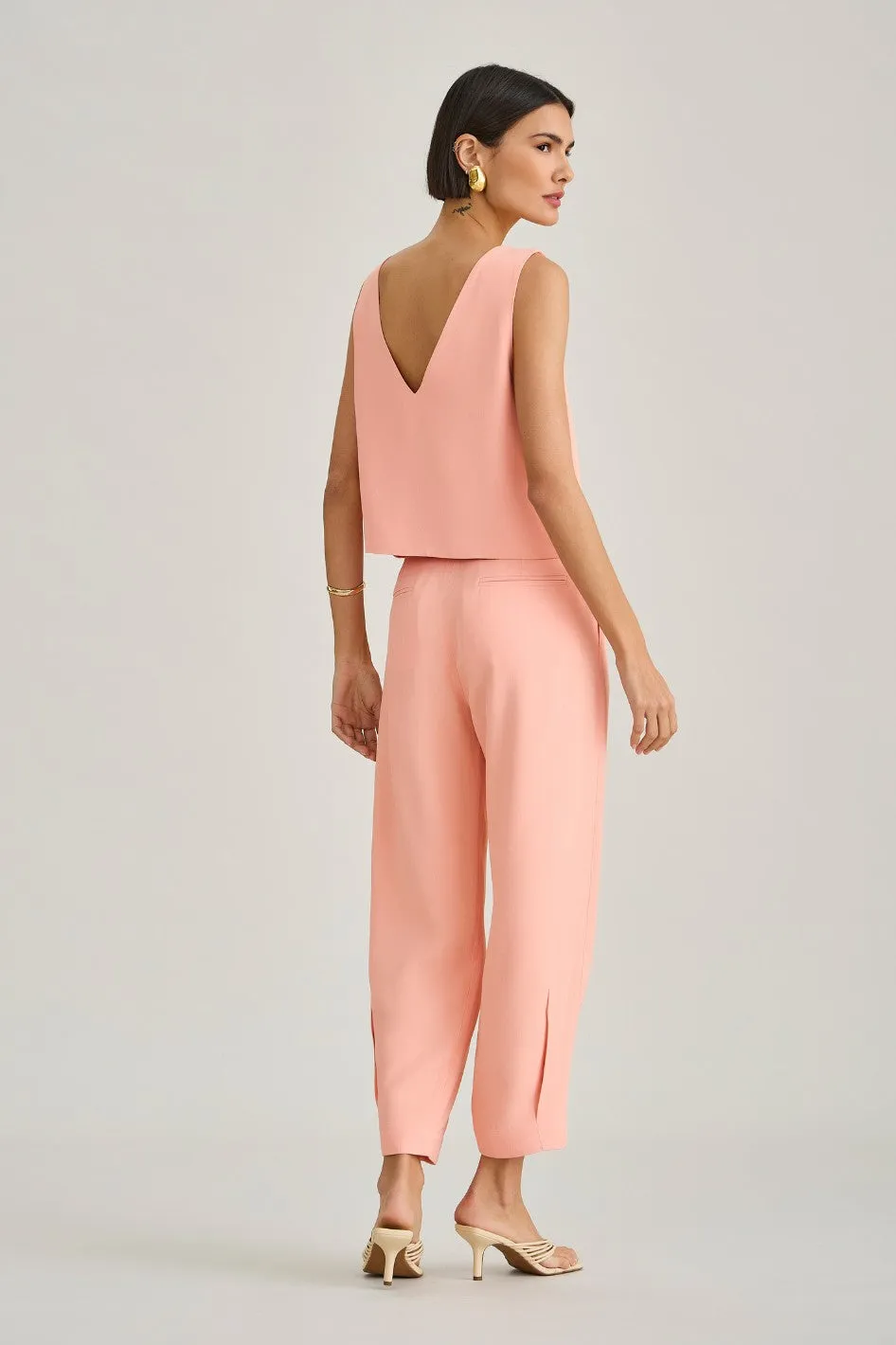 Calça de Alfaiataria Peach Olivia