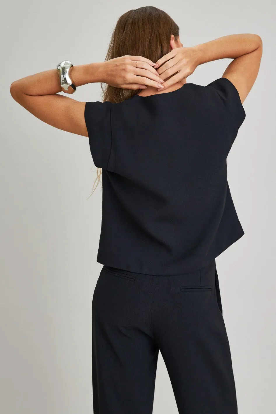 Calça de Alfaiataria Preta Olivia