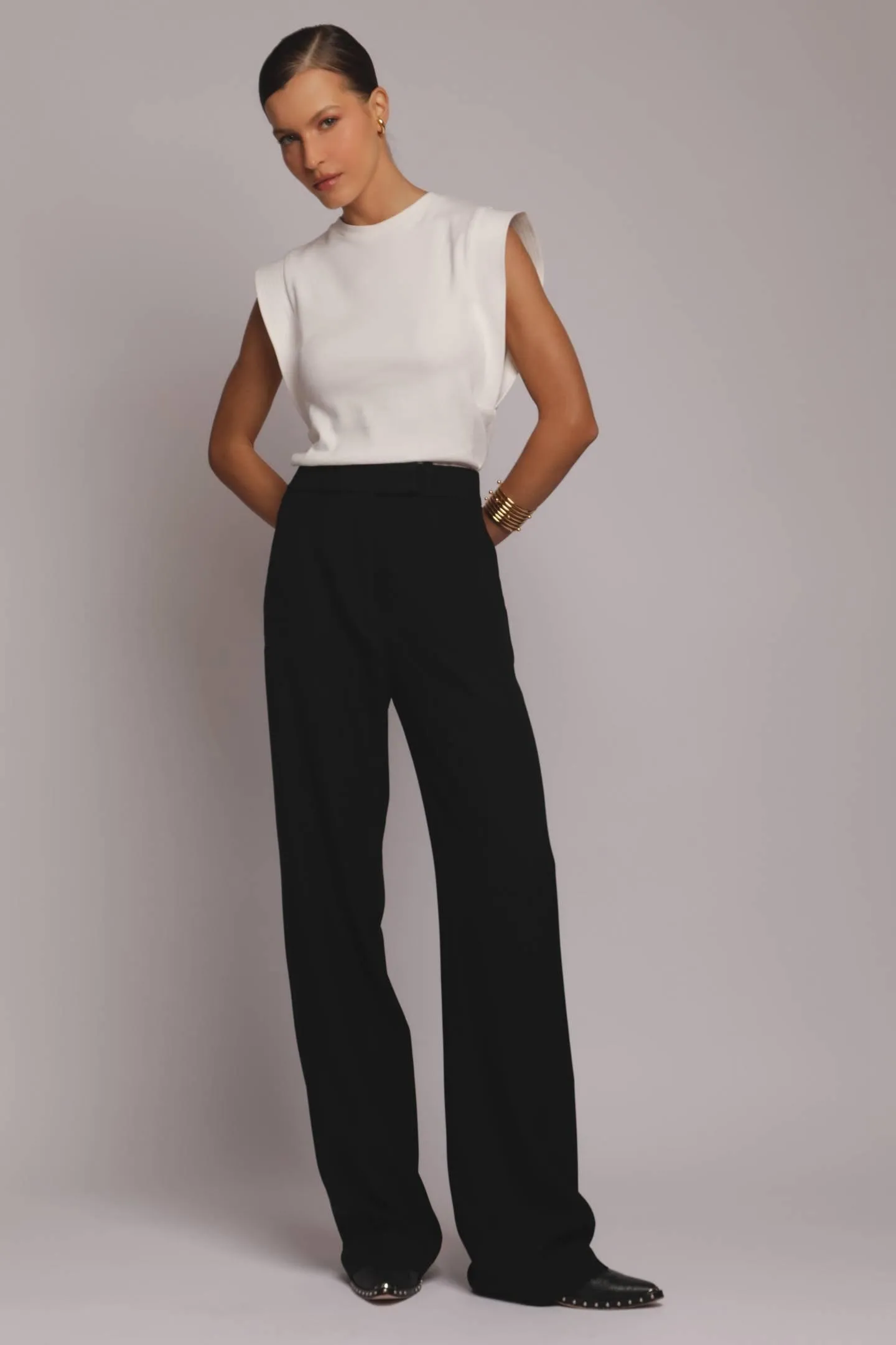 Calça de Alfaiataria Preta Sara