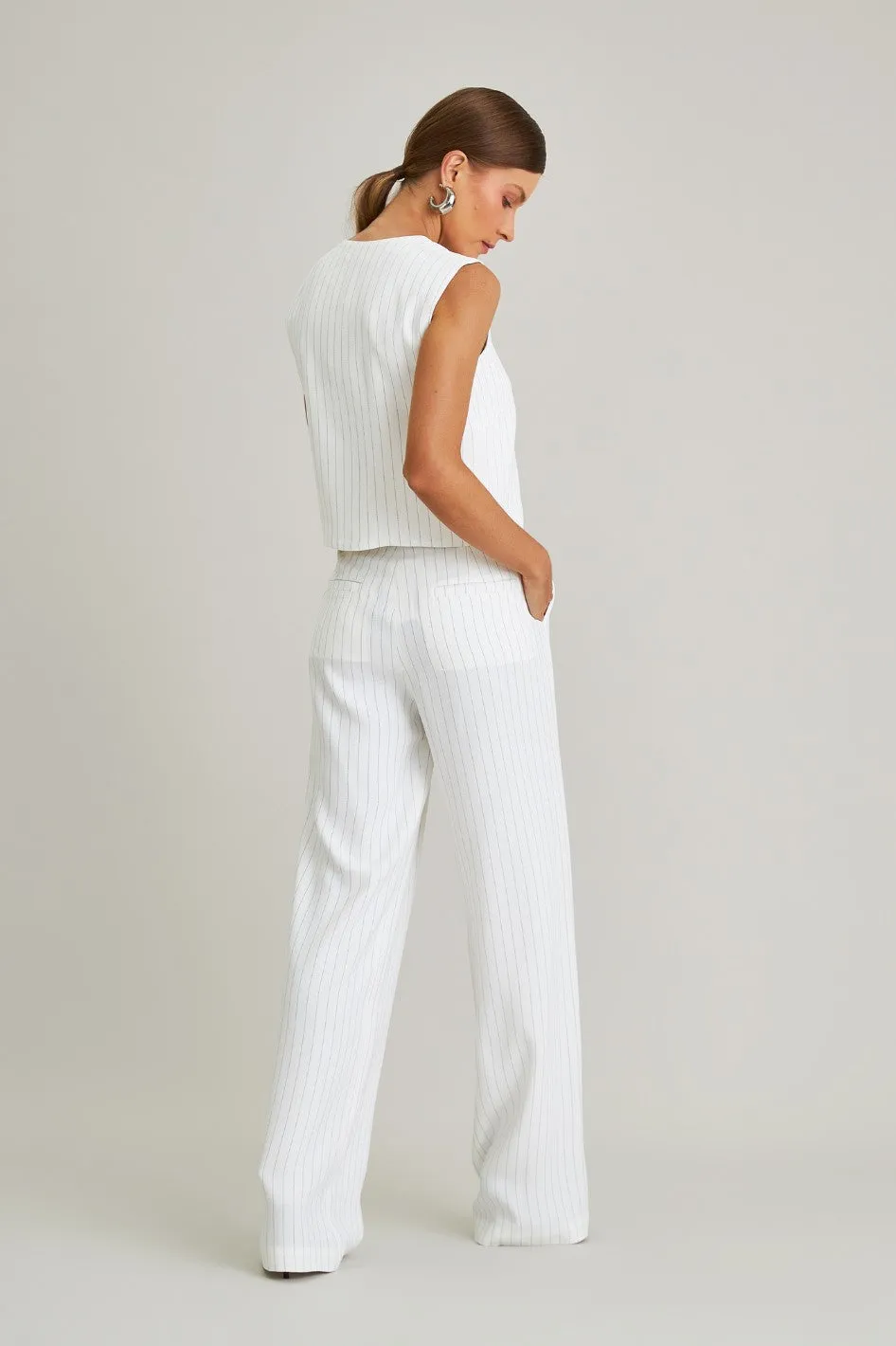 Calça de Alfaiataria Risca de Giz Luiza