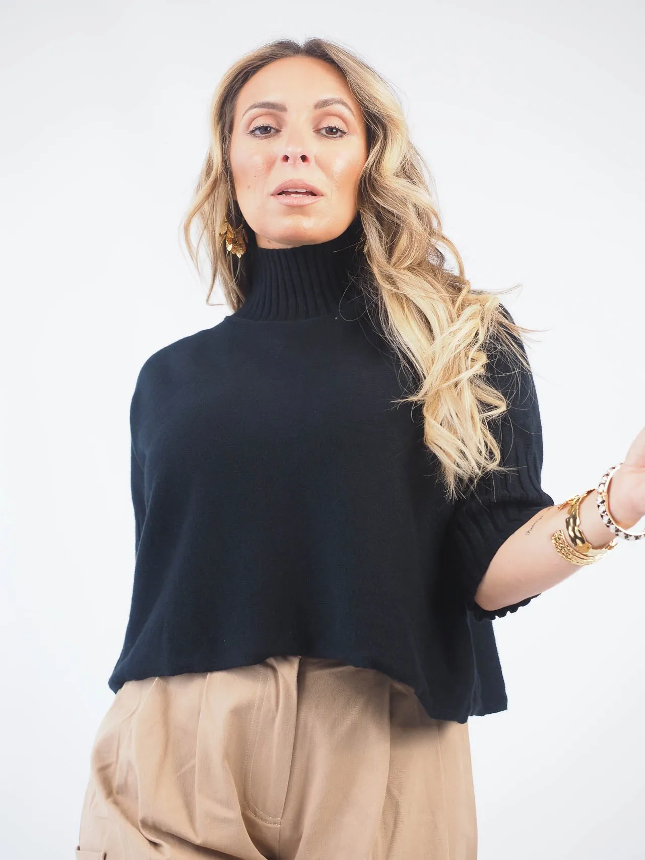 Camisola de Malha Com Gola
