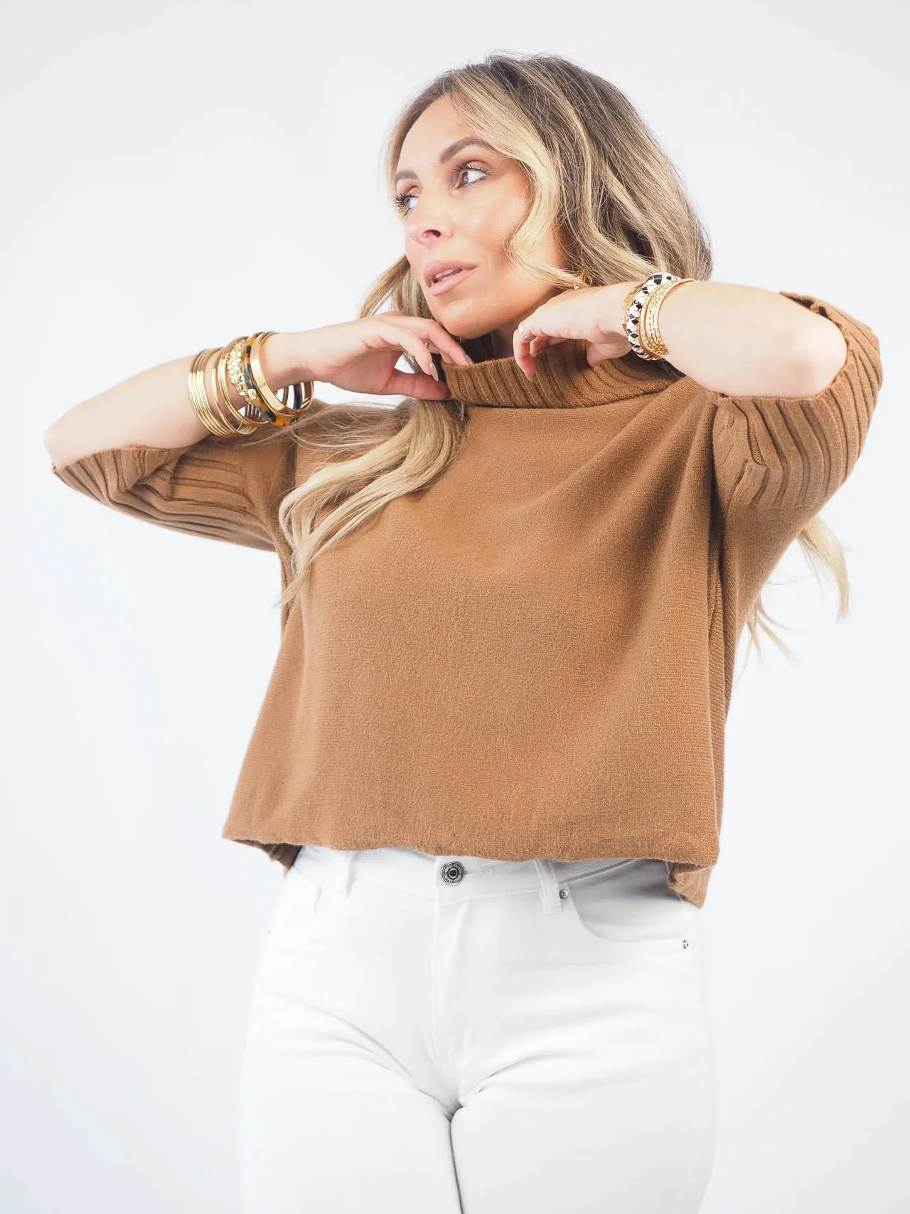 Camisola de Malha Com Gola