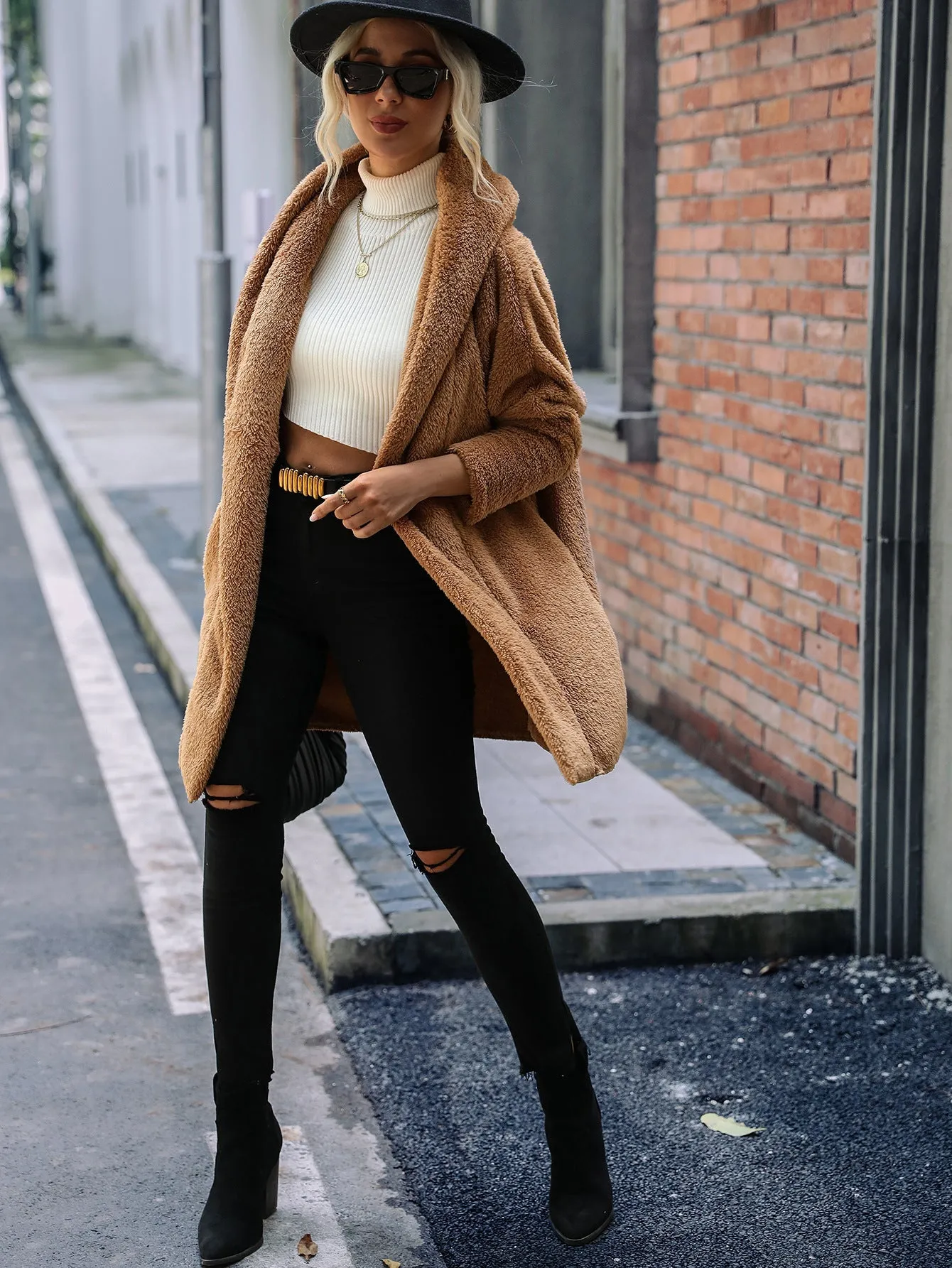 Cardigan Teddy Amplo Alongado