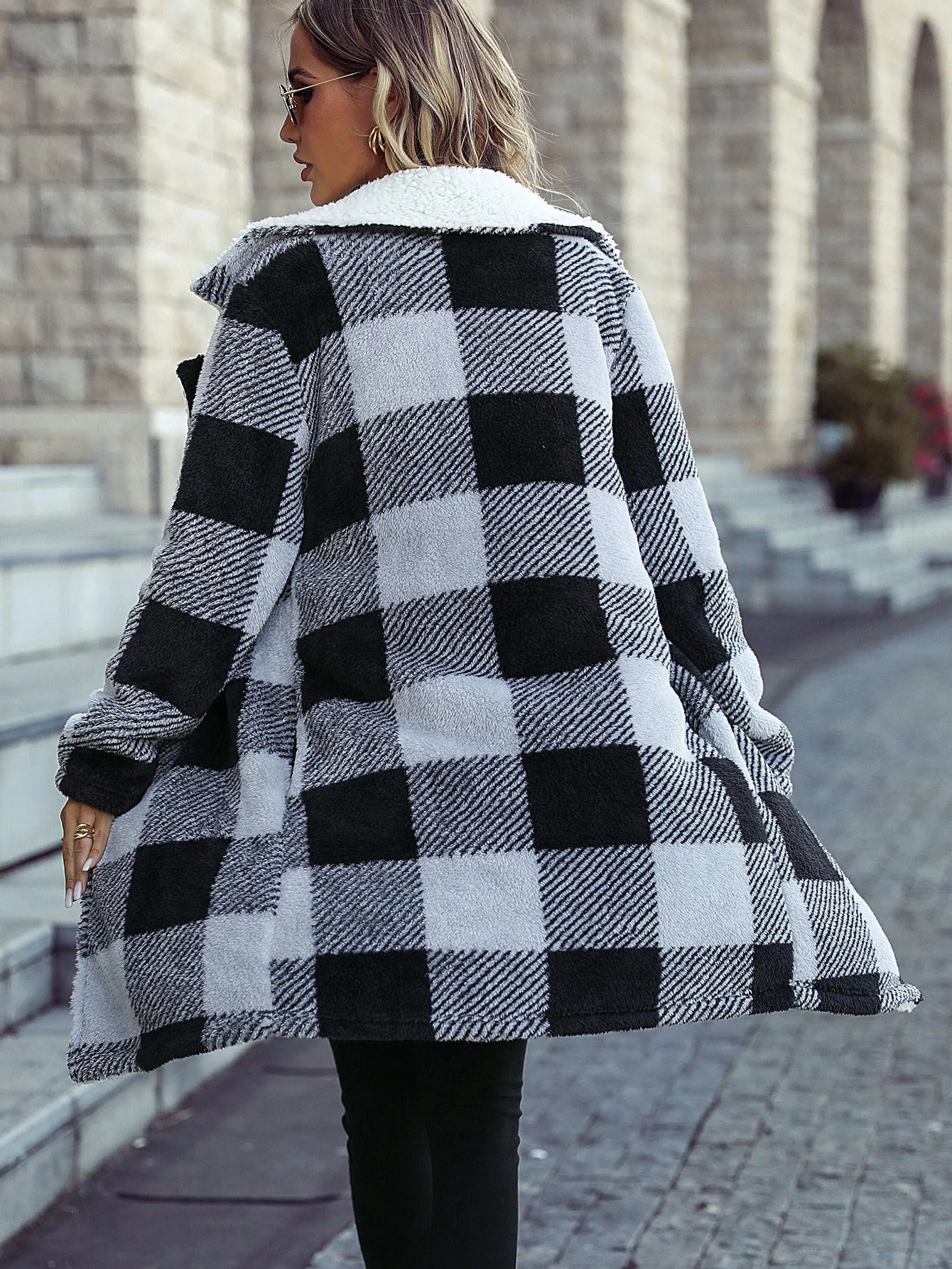 Cardigan Xadrez Teddy Longo