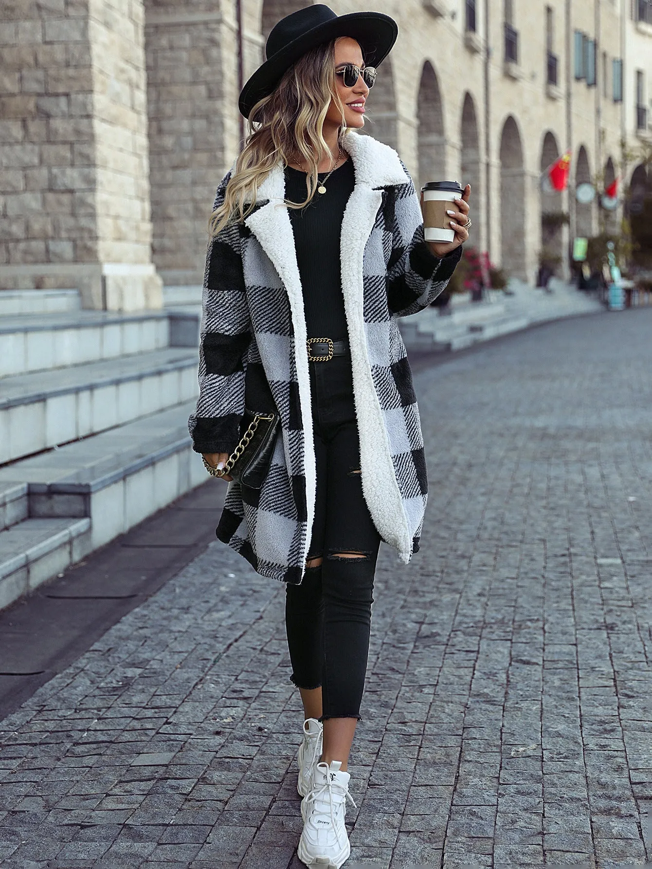 Cardigan Xadrez Teddy Longo