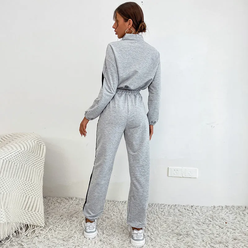 Conjunto Ariya Moletom Camisola Crop e Calça