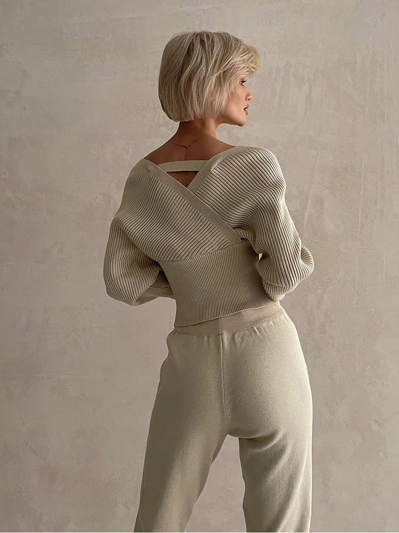 Conjunto Janni Top Ombro Caído e Calça