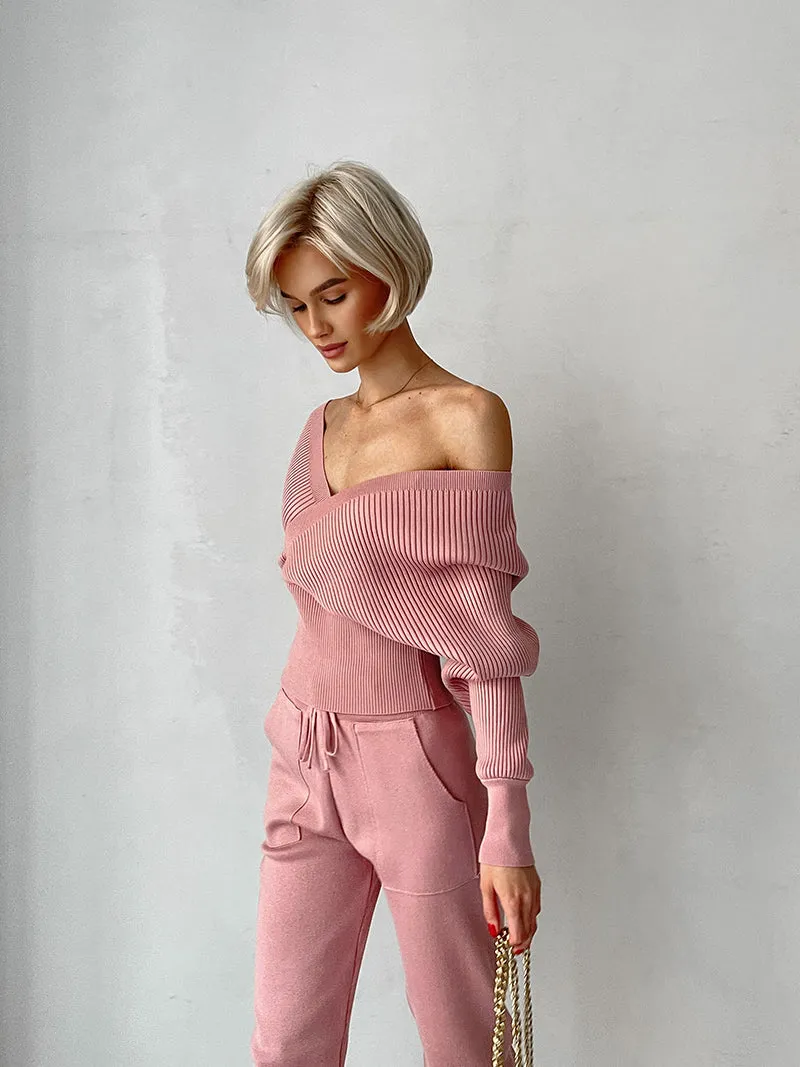 Conjunto Janni Top Ombro Caído e Calça