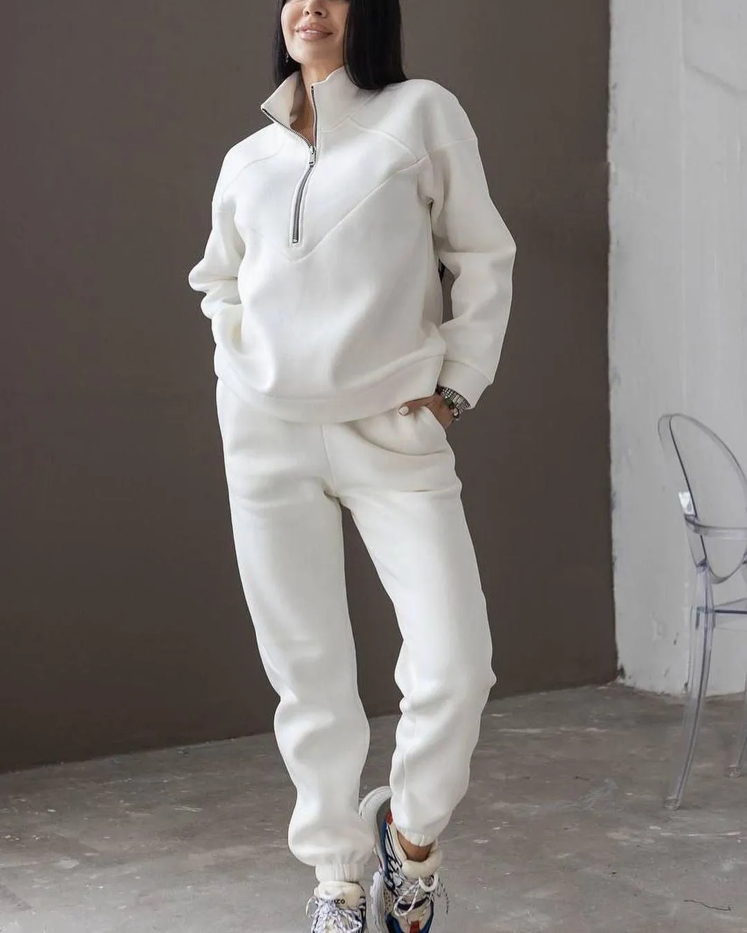 Conjunto Jay Moletom Camisola Zíper e Calça